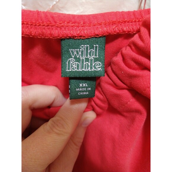 WILD FABLE WOMENS XXL RED TANKINI TOP BRALETTE CROPPED BACK STRAP STRETCH SOLID - Picture 8 of 11